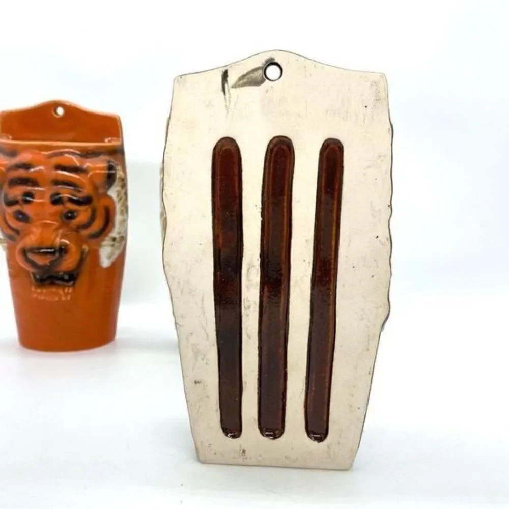 Safari Animals Tiger, Lion and Elephant Head Wall Pocket Vases